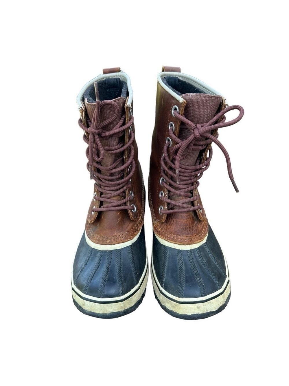 Sorel 1964 Premium Brown Leather Waterproof Duck Boots Women’s Size 8 - Picture 2 of 14